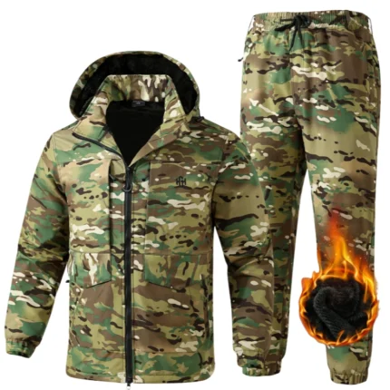 Outdoor thick warm cotton coat suit