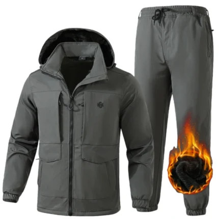 Outdoor thick warm cotton coat suit