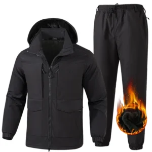 Outdoor Men's Thick Camouflage Jacket Set