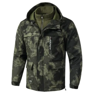 Outdoor Men's Thick Camouflage Jacket Set