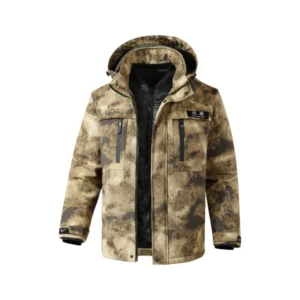 Outdoor Men's Thick Camouflage Jacket Set