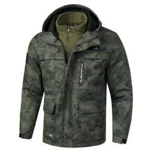 Outdoor Men's Thick Camouflage Jacket Set