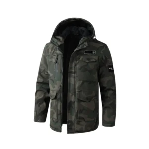 Outdoor Men's Thick Camouflage Jacket Set